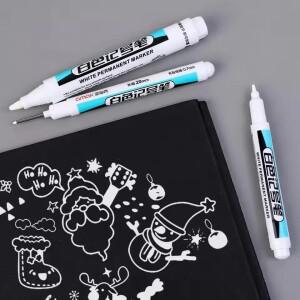 1/5Pcs White Permanent Paint Pen set for Wood Rock Plastic Leather Glass Stone Metal Canvas Cerc Dee