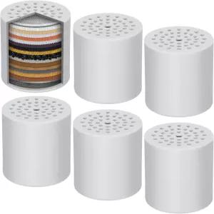 4팩 샤워 필터 교체 카트리지 경수용 20단 헤드 유사한 디자인의 고출력 경수 카트리지와 범용적으로 호환