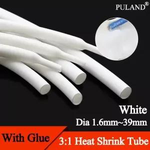 투명수축튜브 접착제 백색 열 수축 튜브 31 폴리올 이중 벽 접착 와이어 케이블 보호대 1~10m
