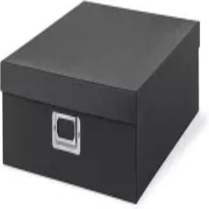 뚜껑이 있는 소울 레인 사진 보관함 14.8 × 13.0 3.7 인치 유품 메모리 정리함 앨범용 골판지 스크랩북