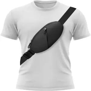 심플텍 크로스바디 백 패니 팩 슬링 가슴 가방 듀얼 포켓 방수 허리 여성용 러닝 벨트 휴대폰 홀더(블랙 L)