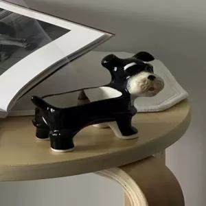 슈나우저 인센스콘 홀더 장식 트레이 보관함 악세서리