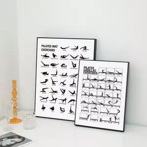 필라테스 학원 동작 그림 포스터 액자 캔버스 모던 감성