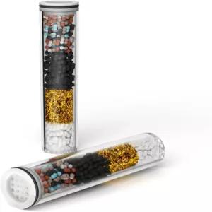 핸드헬드 샤워 헤드용 선클린세 필터 필터링된 2팩 교체 카트리지 경수용 헤드