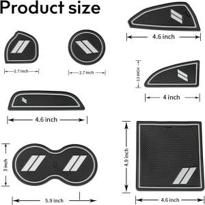 닷지 챌린저용 호환 흰색 고무 차량 매트 컵 거치대 센터 콘솔 시프터 라이너  2015 범용 호환 핏 11개