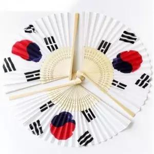 [문구] 전통 태극기 접이식 부채 여름용 튼튼한 행사 기념품 부채