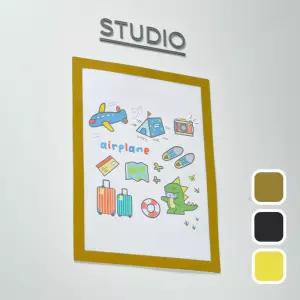 벽부착 투명 무타공 자석액자 A4 게시판 안내문 액자 자석액자 자석패드