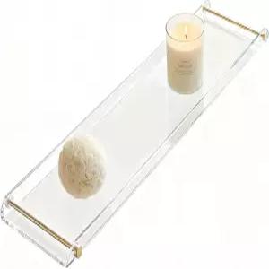 아크릴 욕조 트레이 NEWRAIN 투명 캐디 테이블 독특한 집 따뜻하게 하기 선물 새 기념일 및 커플 결혼 스파