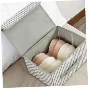 [생활] 이불 수납 박스 접이식 줄무늬 정리함 공간 절약 수납함