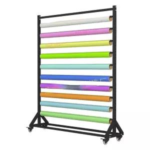 원단 거치대 시트지 걸이대 정리대 스탠드 필름 롤 랙 선반 이동식 포장지 행거 랩핑지