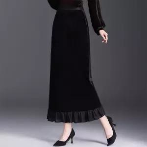 여친 스커트 가을 오피스룩 일자 원턱 힙업 벨벳 데일리 슬림핏 트임 H라인 SPO마켓3