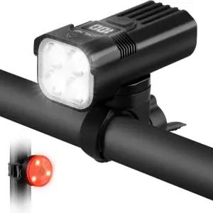 스프릭 USB-C 충전식 자전거 라이트 세트 LED 및 라이딩 모드 알루미늄 기능 산악 메모리 합금 IP65 야간