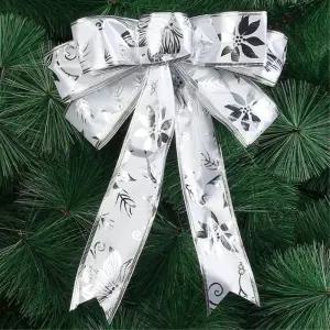 비타리토 샤이니 트리플 실버 리본 10p장식 크리스마스 오너먼트 장식품