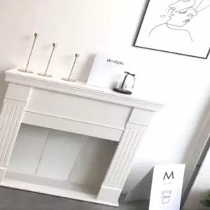 벽난로콘솔 화이트 북유럽 엔틱 인테리어 장식장 거실 콘솔 없음 조은두리 미터 폭좁은