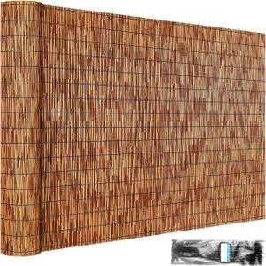 ZNCMRR 리드 펜싱 롤 발코니 파티오 가든 뒷마당용 4피트 높이 스크린 X 16.4피트 프라이버시 펜스 (