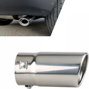 Foelony 자동차 배기 팁 스테인리스 스틸 1.9 -2.8 입구 조절 가능 3 출구 파이프 연도 머플러 어댑터 포함