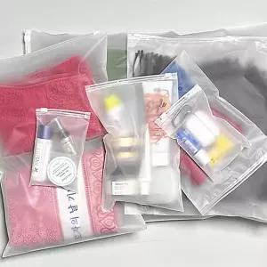 반투명 방수 해외 여행 지퍼백 일반형 4호 필수템 캐리어 짐싸기 가방 파우치 옷 정리 여행용 소분 백 용품