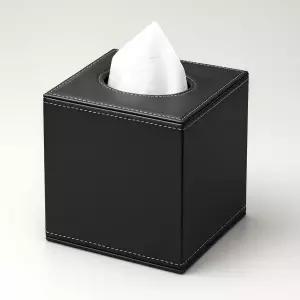 자석 바닥이 있는 PU 가죽 티슈 박스 커버 ？ 가정 사무실 자동차 호텔용 스퀘어 큐브 디스펜서 현대적인