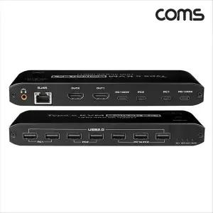 C타입 778PNH66 KVM 2포트 듀얼니터 스위치 선택기 HDMI DP