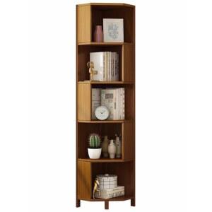 코너 책장 원목 선반 틈새 활용 모서리책장 4단 미니 회전형 수납장 디자인 심플