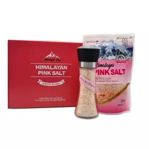 히말라야 핑크소금 2P세트 430g 그라인더 파우치분홍 선물 선물용 쏠트