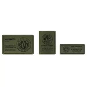 카즈미 와펜 캠핑 찍찍이 와펜 패치 세트 카키 3p