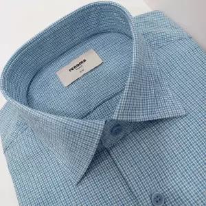 [레노마셔츠]슬림핏/서커 투톤 미니 체크 스판 긴소매 셔츠 ROSSL0983 GE_US