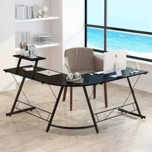 공간절약형 L자형 코너 책상 낮은 세트 모듈 테이블