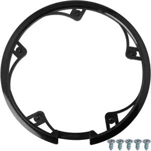 LUORNG 48 이빨 10cm 5 구멍 자전거 크랭크셋 체인 휠 커버 인접 간격 10cm/3.94인치 산악 링 블랙 나사