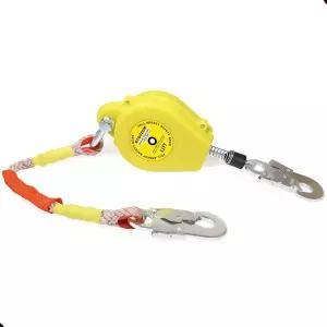 11피트 RTOVZON 셀프 리트랙팅 라이프라인 가을 체포 낙하 보호 이중 합금 강철 후크 와이어 로프 헤비