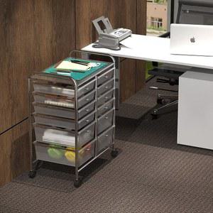 12개의 서랍이 아트 정리함 유틸리티 간단한 있는 수납 바퀴 위에 공예 카트 가정용품