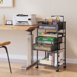 홈소루트 아트 이상적인 바퀴가 정리함 있는 카트 유틸리티 보관하기에 5단 브러시 사무실 수납 가정 크래프트 또는 카트 서랍과 다용도 페인트를 스튜디오에서