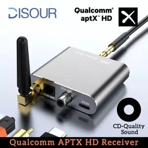 호환 CSR 무선 리시버 APTX-HD BT 5.2 HiFi 스테레오 오디오 어댑터 지지대 동축 광섬유 aptX-LL 헤드폰 TV
