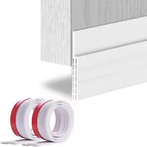 [2팩 대형 도어 스윕] 틈새 드래프트 스토퍼 3-2/5인치 x 39인치 L 하단 씰 내부/외부 도어용 더 넓은 포함