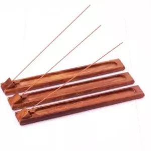 나무 인센스 콘 스틱 홀더 향 피우기 받침대 향멍