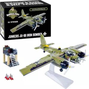 짐 장군의 제2차 세계대전 언 엠파이어 JU-88 폭격기 비행기 빌딩 블록 세트 559피스 독일 트윈 엔진