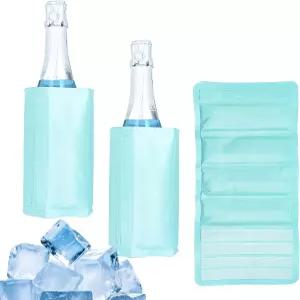 레드와 화이트 샴페인 또는 스파클링 와인을 위한 스 와인 슬리브 쿨러 병 쿨러. 젤 냉각 브래킷