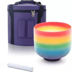 요가 사운드 힐링을 위한 여행용 헤비 듀티 휴대용 케이스가 포함된 KVKA 528Hz 레인보우 크리스탈 노래 볼