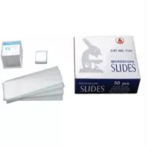 암스코프 BS-50P-S100 50p 사전 청소 빈 바닥 유리 현미경 슬라이드 및 100p 사각 커버 슬립