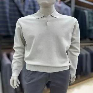 인디안웰메이드 남성 봄간절기 면혼방 솔리드(무지) 폴로 긴팔니트 5 S 1109