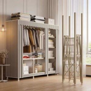 조립식 가정용 접이식 옷장 폴딩 접이식옷장 미니 폴딩옷장 철제 플라스틱 정리함 헹거