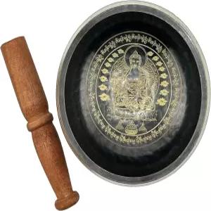 3.5인치 명상 등급 전문가용 손 망치 티베트 노래 그릇 세트. 치유와 휴식을 위해 조각된 요가 사운드