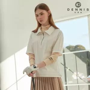 [데니스골프] 26SS신상 여성 에센셜 스트링 아노락 반팔집업 화이트_HD4SLTS985