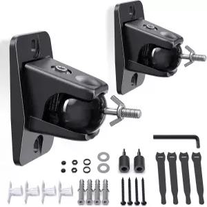 서라운드 사운드 리어 스피커 월 마운트 유니버설 위성용 천장 브래킷 키홀 및 스레드 홀에 1/4인치 20개의