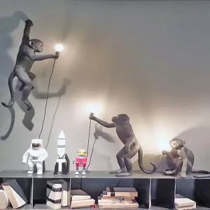 원숭이 조명 로프 펜던트 샹들리에 무드등 테이블 벽등