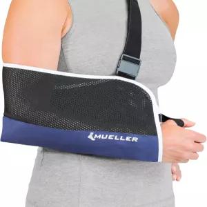 뮬러 스포츠 메디슨 조절 가능한 팔 슬링 - 왼쪽 또는 오른쪽 어깨와 부상에 대한 편안한 지지 남녀 파란색