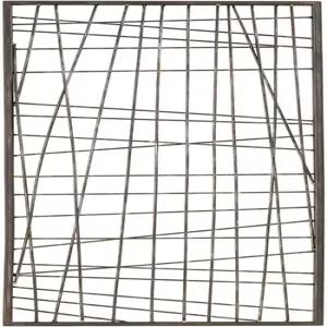 INK+IVY 사보이 월 아트 거실 장식 - 모던 추상 금속 와이어 디자인 홈 액센트 입구 침실용 패널 13.8 W x