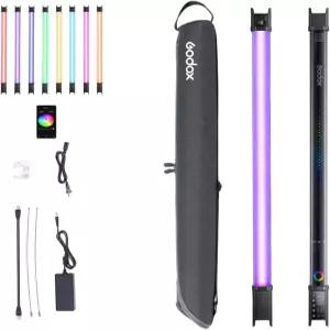 Godox TL60 RGB 튜브 라이트 풀 컬러 LED 비디오 2700K-650K 충전식 디밍 가능 스틱 CRI 96+ TLCI 98+ 내장