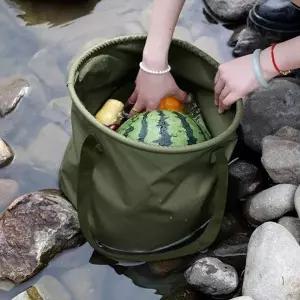 캠핑 접이식 바구니 설거지통 20L 카키