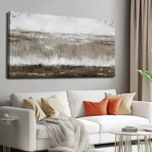 블랙 페인팅 전통 벽 장식 추상 예술 대형 그림 회색 거실 다이닝 룸을 위한 빈티지 24 x48